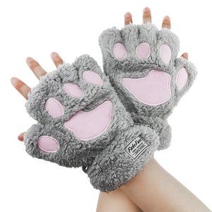 Comfortable Cat Paw Fingerless Glove